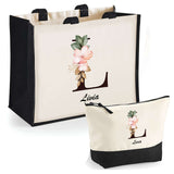Cabas femme sac plage ou shopping tote bag pochette trousse Idée cadeau original pour anniversaire Noël travail départ retraite collègue famille fete des mères maman mamie