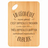 Planche bambou gravée personnalisée homme idée cadeau Fête des Pères apéro 30×20 prénom cuisine plateau fromage anniversaire noel papa papi 
