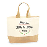 Sac Jute Fête des Mères Fêtes des Pères Mamie Papi Famille Idée Cadeau anniversaire Noël Travail Boulot Métier Départ Retraite Collègue Femme Homme