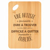 Planche bambou gravée personnalisée femme idée cadeau Fête des Mères apéro 30×20 prénom cuisine plateau fromage anniversaire noel maman mamie