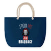 Sac de plage Bleu anse corde J'peux Pas Braquage