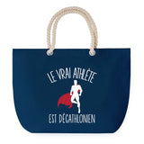 Sac de plage Bleu anse corde J'peux Pas Décathlonien