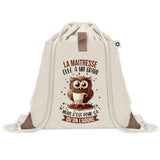 Sac à dos avec pochette Maitresse Chouette Grain