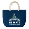 Sac de plage Bleu anse corde Skateboard Légende Humour Geek