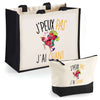 Cabas homme ou femme sac plage ou shopping tote bag pochette trousse Idée cadeau original pour anniversaire Noël travail départ retraite collègue famille fete des mères fetes des pères papa maman mamie papi