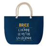 Sac de plage Bleu anse corde Brice Mythe Légende -jaune