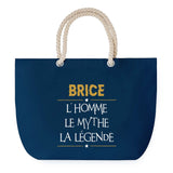 Sac de plage Bleu anse corde Brice Mythe Légende -jaune