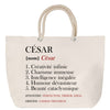 Sac Fête des Mères Mamie Famille Idée Cadeau anniversaire Noël Travail Boulot Métier Départ Retraite Collègue Femme cabas shopping plage