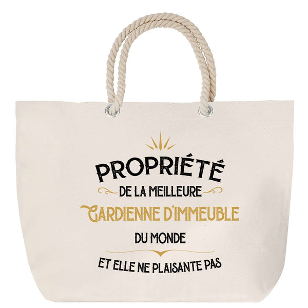 Sac Fête des Mères Mamie Famille Idée Cadeau anniversaire Noël Travail Boulot Métier Départ Retraite Collègue Femme cabas shopping plage