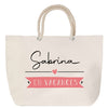 Sac Fête des Mères Mamie Famille Idée Cadeau anniversaire Noël Travail Boulot Métier Départ Retraite Collègue Femme cabas shopping plage
