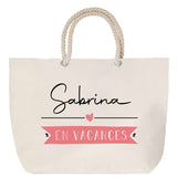 Sac Fête des Mères Mamie Famille Idée Cadeau anniversaire Noël Travail Boulot Métier Départ Retraite Collègue Femme cabas shopping plage