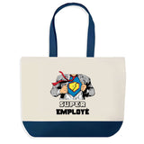 Sac de shopping bleu Super Employé