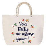 Sac Fête des Mères Mamie Famille Idée Cadeau anniversaire Noël Travail Boulot Métier Départ Retraite Collègue Femme cabas shopping plage