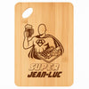 Planche bambou gravée personnalisée homme idée cadeau Fête des Pères apéro 30×20 prénom cuisine plateau fromage anniversaire noel papa papi 