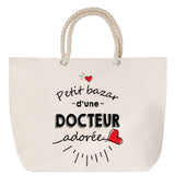 Sac Fête des Mères Mamie Famille Idée Cadeau anniversaire Noël Travail Boulot Métier Départ Retraite Collègue Femme cabas shopping plage