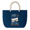 Sac de plage Bleu anse corde J'peux Pas Whiskey