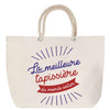 Sac Fête des Mères Mamie Famille Idée Cadeau anniversaire Noël Travail Boulot Métier Départ Retraite Collègue Femme cabas shopping plage
