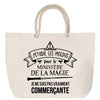 Sac Fête des Mères Mamie Famille Idée Cadeau anniversaire Noël Travail Boulot Métier Départ Retraite Collègue Femme cabas shopping plage