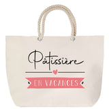 Sac Fête des Mères Mamie Famille Idée Cadeau anniversaire Noël Travail Boulot Métier Départ Retraite Collègue Femme cabas shopping plage