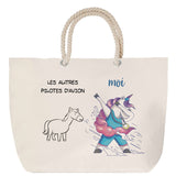 Sac Fête des Mères Mamie Famille Idée Cadeau anniversaire Noël Travail Boulot Métier Départ Retraite Collègue Femme cabas shopping plage