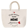 Sac Fête des Mères Mamie Famille Idée Cadeau anniversaire Noël Travail Boulot Métier Départ Retraite Collègue Femme cabas shopping plage