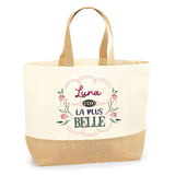 Sac Jute Fête des Mères Fêtes des Pères Mamie Papi Famille Idée Cadeau anniversaire Noël Travail Boulot Métier Départ Retraite Collègue Femme Homme