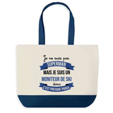 Sac de shopping bleu Moniteur De Ski Superman