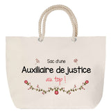 Sac Fête des Mères Mamie Famille Idée Cadeau anniversaire Noël Travail Boulot Métier Départ Retraite Collègue Femme cabas shopping plage
