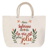 Sac Fête des Mères Mamie Famille Idée Cadeau anniversaire Noël Travail Boulot Métier Départ Retraite Collègue Femme cabas shopping plage