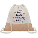 Sac Fête des Mères Mamie Famille Idée Cadeau anniversaire Noël Travail Boulot Métier Départ Retraite Collègue Femme cabas shopping plage