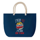 Sac de plage Bleu anse corde J'peux Pas Van