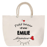 Sac Fête des Mères Mamie Famille Idée Cadeau anniversaire Noël Travail Boulot Métier Départ Retraite Collègue Femme cabas shopping plage