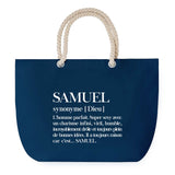 Sac de plage Bleu anse corde Samuel Définition Homme