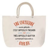 Sac Fête des Mères Mamie Famille Idée Cadeau anniversaire Noël Travail Boulot Métier Départ Retraite Collègue Femme cabas shopping plage