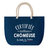 Sac de plage Bleu anse corde Certifiée meilleure Chômeuse