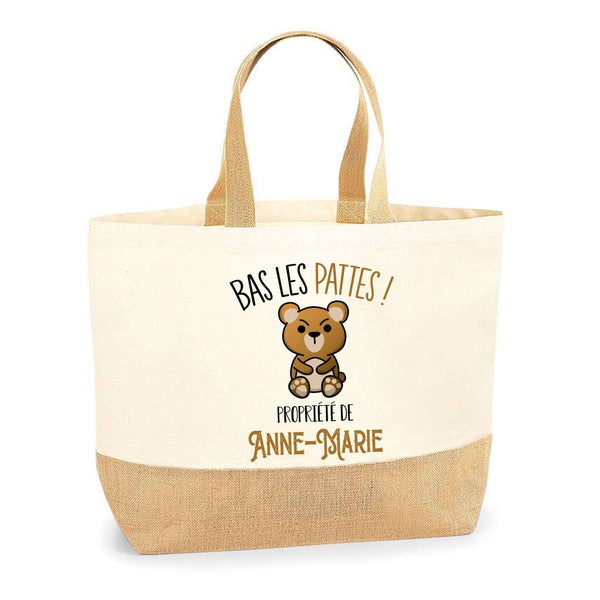 Sac Jute Fête des Mères Fêtes des Pères Mamie Papi Famille Idée Cadeau anniversaire Noël Travail Boulot Métier Départ Retraite Collègue Femme Homme