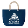 Sac de plage Bleu anse corde Tennis Légende Humour Geek