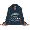 Sac à dos Bleu avec pochette Certifié meilleur Docker