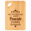 Planche bambou gravée personnalisée femme idée cadeau Fête des Mères apéro 30×20 prénom cuisine plateau fromage anniversaire noel maman mamie