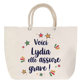 Sac Fête des Mères Mamie Famille Idée Cadeau anniversaire Noël Travail Boulot Métier Départ Retraite Collègue Femme cabas shopping plage