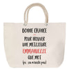 Sac Fête des Mères Mamie Famille Idée Cadeau anniversaire Noël Travail Boulot Métier Départ Retraite Collègue Femme cabas shopping plage