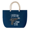 Sac de plage Bleu anse corde J'peux Pas Tir