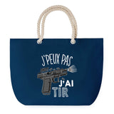 Sac de plage Bleu anse corde J'peux Pas Tir
