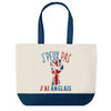 Sac de shopping bleu J'peux pas Anglais