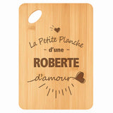 Planche bambou gravée personnalisée femme idée cadeau Fête des Mères apéro 30×20 prénom cuisine plateau fromage anniversaire noel maman mamie