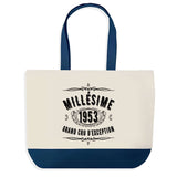 Sac de shopping bleu Millésime 1953