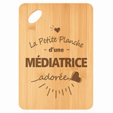 Planche bambou gravée personnalisée femme idée cadeau Fête des Mères apéro 30×20 prénom cuisine plateau fromage anniversaire noel maman mamie