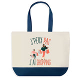 Sac de shopping bleu J'peux pas Shopping