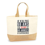 Sac Jute Fête des Mères Fêtes des Pères Mamie Papi Famille Idée Cadeau anniversaire Noël Travail Boulot Métier Départ Retraite Collègue Femme Homme