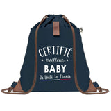 Sac à dos Bleu avec pochette Certifié meilleur Barman